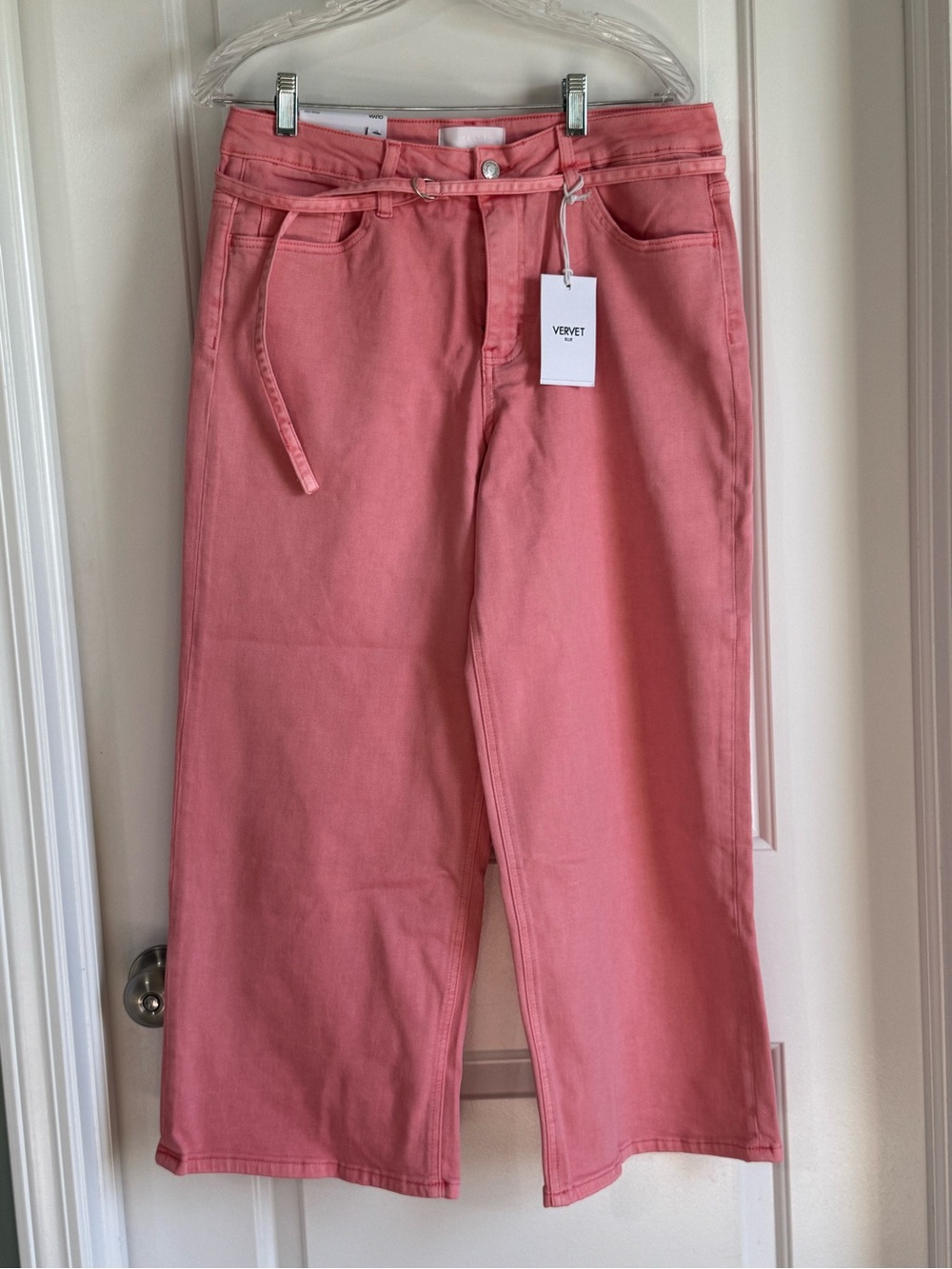 Pink Wide-Leg Jeans by Vervet